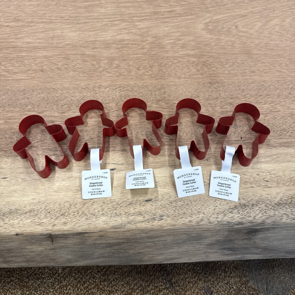 Christmas Cookie Cutters Five Gingerbread Man